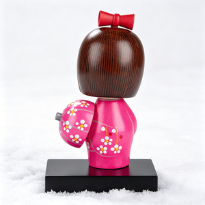Jolie femme en poupée <span class=keywords><strong>japonaise</strong></span> Kokeshi rose - Product Image 4