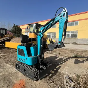 จีนใหม่ราคาขายส่งปั๊มไฮดรอลิกนิ้วหัวแม่มือ 800 กก. 1.5Ton Backhoe ค้อน 1 ตันรถขุดขนาดเล็กพร้อมห้องโดยสารปิด