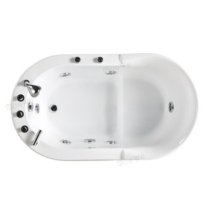 อ่างอาบน้ำวนขนาดเล็ก 120 ซม. อ่างจากุซซี่แบบตั้งพื้น อ่างน้ำร้อนในห้องน้ำพร้อมระบบนวดด้วยน้ำ - Product Image 1