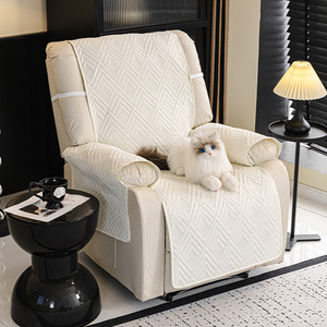 Ultrasonic Quilted Recliner <b>Cover</b> 145-185Cm Waterproof Stain Resistant Single Seat <b>Sofa</b> Cushion Brushed Fabric Machine Wash - Product Image 1