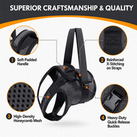 Harnais de soutien dorsal professionnel et durable pour chien, en polyester respirant, solide, PETSGUARD, écharpe de levage pour animaux de compagnie, récupération post-opératoire, arthrite