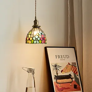 hängende Lampe Glasfenster-Scheinwerfer Kronleuchter höhenverstellbares Anhänger-Licht Deko Wohnzimmer Esszimmer Küchenlampe