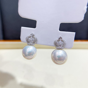 Accessoires en argent S925 pour la création de bijoux, porte-clous d'oreille vides en perles de 4 mm, style simple, trouvailles de bijouterie pour la fabrication de bijoux - Product Image 2