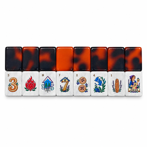 Ensemble de Mahjong américain de luxe de 160 tuiles, finition brillante gravée en acrylique, tuiles de Mahjong à 2 couches, cadeau pour femmes - Product Image 2