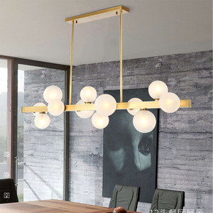 Moderne Nordische Wohnzimmer-Hängeleuchte aus Glas und Gold - Product Image 2