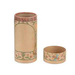 Customized Round Biodegradable Cardboard Tube Packaging Cylinder Boxes Kraft Paper Tubes