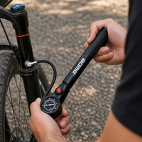 Pompe à vélo avec manomètre 300 PSI, gonfleur d'air manuel avec valve de décharge pour pompe à amortisseur de vélo