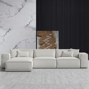 ATUNUS Canapé Sectionnel Modulable en Tissu de Luxe au Design Italien, Style Minimaliste Moderne, Forme en <span class=keywords><strong>L</strong></span> pour Salon - Product Image 1