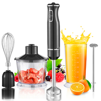 Vente flash - Mixeur plongeant commercial 1000W 5 en 1, mixeur et hachoir alimentaire avec récipient sans BPA pour un usage domestique et hôtelier