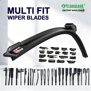 YOUNGLOOK YL-626 Kit d'essuie-glaces en caoutchouc sans cadre multi-tailles 16/18/20/22 pouces, couvre 95% des véhicules de tourisme, pour <span class=keywords><strong>garage</strong></span> domestique - Product Image 1