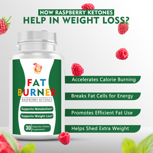 Raspberry Ketones Fat Burner Capsules with Green Tea Caffeine ACV Supports <b>Metabolism</b> Weight Loss Thermogenic Supplement - Product Image 2