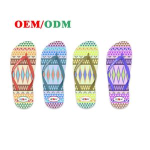 Sandalias de Playa Nicecin para Mujer, Chanclas de PE con Estampado Geométrico de Diamantes Personalizadas, Sandalias de Verano Suaves de EVA, OEM ODM - Product Image 1