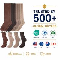 Chaussettes hautes côtelées personnalisées pour femmes, 4 couleurs, douces, extensibles, style décontracté, OEM ODM, vente en gros, automne hiver