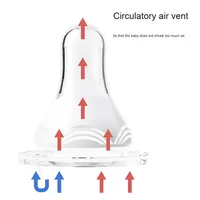 ALGO-Tétine perlée en silicone à bouche large pour nouveau-né, anti-colique, pour le lait maternel.