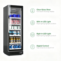 Refrigerador Comercial de Doble Puerta con Color Personalizado, Refrigerador con Compresor de Bajo Consumo y Panel de Temperatura Digital
