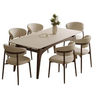 Juego <span class=keywords><strong>de</strong></span> Mesa <span class=keywords><strong>de</strong></span> Comedor Moderno <span class=keywords><strong>de</strong></span> <span class=keywords><strong>Madera</strong></span> Sólida para 6 Personas, <span class=keywords><strong>de</strong></span> Lujo, para Comedor, Hotel, Hogar, Precios al por Mayor - Product Image 1