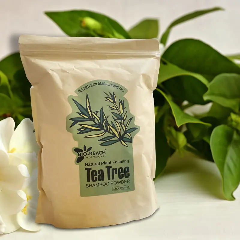 Nieuwkomers Van Private Label Haarverzorging Diepe Poedershampoo Voor Volumenizing Buiten Hotel Tea Tree Shampoo Poeder