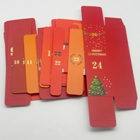 Calendrier de l'Avent personnalisé en kit, boîte mystère pliable vide pour compte à rebours de 24 jours, boîte cadeau OEM pliable expédiée à plat