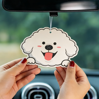 Offre Spéciale – Désodorisant de Voiture Personnalisé en Forme de Chien Mignon, Parfum Longue Durée, Purificateur d'Air Suspendu en Papier