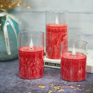 Vela Electrónica LED con Diseño de Flor de Hielo, Ambiente Festivo <span class=keywords><strong>para</strong></span> Cumpleaños y Bodas, Elimina <span class=keywords><strong>Tres</strong></span> Números, Grande, Mediana y Pequeña - Product Image 1