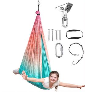 Columpio Hamaca Aérea Plegable Portátil Premium para Niños, Doble Terapia Sensorial, Yoga, Uso en Interiores y Exteriores - Product Image 5