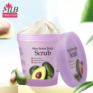 Atacado Natural Body Scrub Esfoliante Sugar Scrub Skin Whitening Smooth Shea Butter Sea Salt Body Scrub