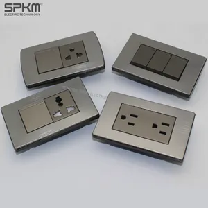 118 Type Stainless Steel Plate Fire Protection 220V wall power socket with usb port