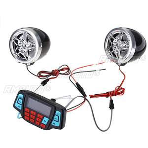 Mofaner 12V bluetooth <b>Waterproof</b> Motorcycle Radio Motorbike ATV <b>MP3</b> <b>Player</b> Two Speaker Handlebar Radio for Honda for Kawasaki - Product Image 2