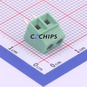 1727010 Screw Terminal Block Through hole Component (THT),P=3.81mm Connector 1x2P 3.81mm Green Through Hole - Product Image 1