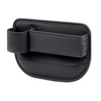 Organisateur de rangement pour l'espace entre les sièges de voiture en cuir PU avec porte-gobelet et poche pour accessoires intérieurs de voiture