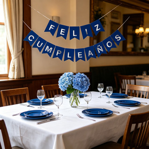 Guirnalda di lettere blu 'Party Love' in plastica leggera ma resistente, 16 pezzi, 4 m, 12 pezzi/sacchetto - Product Image 5