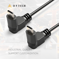 Kunden spezifischer 3A Standard 16 1-Draht-Kern 10 Gbit/s Geschwindigkeit rechtwinklig vergoldet USB 3.1 Typ-C-Daten ladekabel von Stecker zu Stecker