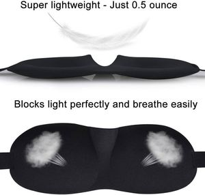 Masque de sommeil 3D stéréo occultant noir unisexe, portable pour le voyage, avec logo personnalisé, vente en gros - Product Image 5