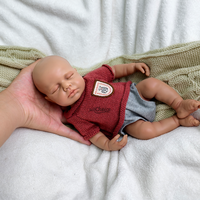 Poupées LouLou Super Soft Reborn de 12 pouces, faites à la main en silicone pour bébé garçon