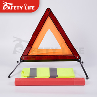 Trousse de premiers secours pour voiture, trousse de secours d'urgence pour l'extérieur, triangle de signalisation de sécurité automobile, fournitures de sécurité, trousse d'urgence pour voiture