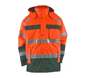 Hi vis yansıtıcı güvenlik kış ceket