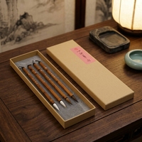 Pennello per Calligrafia Cinese a Pelo Misto Economico ed Efficiente, Scatola Regalo in Legno Personalizzata, Articoli Culturali all'Ingrosso