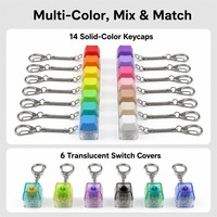 Meilleures ventes : Porte-clés anti-stress à bouton, pendentif clavier mécanique, capuchon de touche carré Macaron Pastel