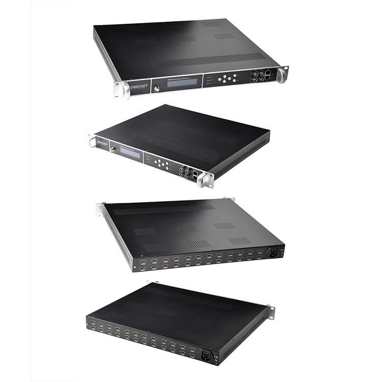 16 HDMI RF Multi-canal RF Modulateur UDP ASI Encodeur Vidéo