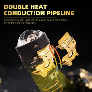 Faros Delanteros Bi-LED de Repuesto de 3 Pulgadas K6 80W con Proyector, Temperatura de Color de 6000k para Ford Ranger, <span class=keywords><strong>BMW</strong></span> E60 y VW Navara - Product Image 6