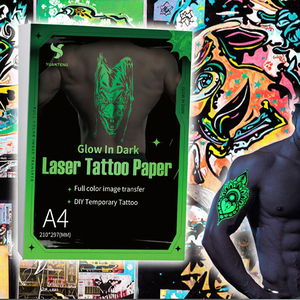 Papier Imprimable A4 pour Tatouages Temporaires à Jet d'Encre Luminescentes, Kit de Pochoirs à Transfert d'Eau pour Enfants - Product Image 3