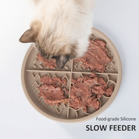 Gamelle anti-glouton en silicone avec couvercle à lécher pour chiens et chats, tapis de jeu antidérapant pour animaux, gamelle anti-étouffement pour mangeurs rapides, saine