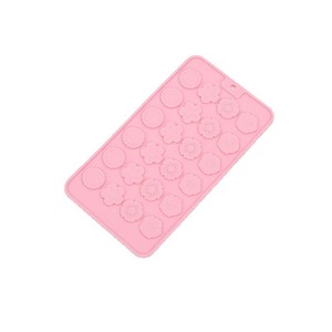 Flower Shaped Silicone Cake Mold 20 Cavities Pink Baking Molds For DIY Decorations - Product Image 1