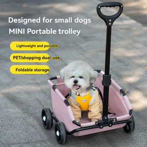 <span class=keywords><strong>Poussette</strong></span> pliable <span class=keywords><strong>pour</strong></span> animaux de compagnie, légère, portable, de voyage, 4 roues, mini chariot <span class=keywords><strong>pour</strong></span> chiens et chats âgés et faibles, lavable, grande taille, toutes saisons - Product Image 4