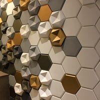 Panneau mural hexagonal 3D Panneau de son en polyester absorbant le son personnalisé 100% Panneau de tissu acoustique PET Décor de cinéma