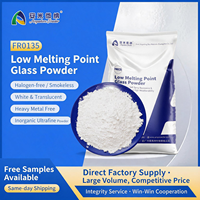 Frit de verre à bas point de fusion à base de phosphate céramifiable FR0135 |   Adoucissant 350C |   Fondage total à 500°C |   pour ignifugeant