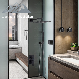 Sistema Doccia a Pioggia Nascosto Moderno Wayon in Nero Opaco con <span class=keywords><strong>Doccetta</strong></span> per Bagni di Lusso - Product Image 4