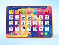 Mini machine d'apprentissage éducative musicale en anglais pour enfants - Tablette en plastique à piles avec fonctions d'apprentissage pour les 2-4 ans