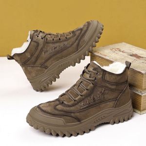 Nouvelles bottes d'hiver en cuir véritable de haute qualité, chaudes et élégantes, bottes de neige d'extérieur, chaussures décontractées antidérapantes - Product Image 2