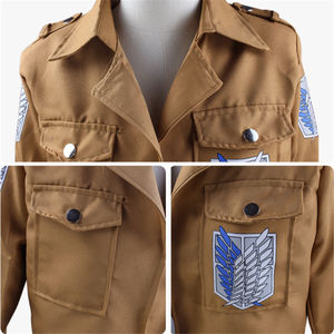 <span class=keywords><strong>Anime</strong></span> Cosplay conjuntos chaqueta Recon Corps falda de cuero Hookshot cinturones tirantes Shingeki No Kyojin Ackerman - Product Image 5